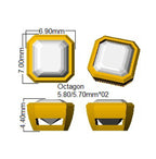 9ct Yellow Gold Asscher Cut Lab Grown Diamond Earrings 2