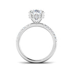 9ct White Gold Oval Lab Grown Diamond Ring 2