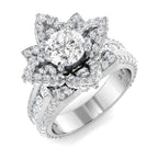 9ct White Gold Round Lab Grown Diamond Ring 1