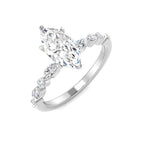 Platinum Marquise Lab Grown Diamond Ring 1