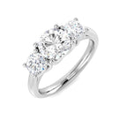 Platinum Round Lab Grown Diamond Ring 1