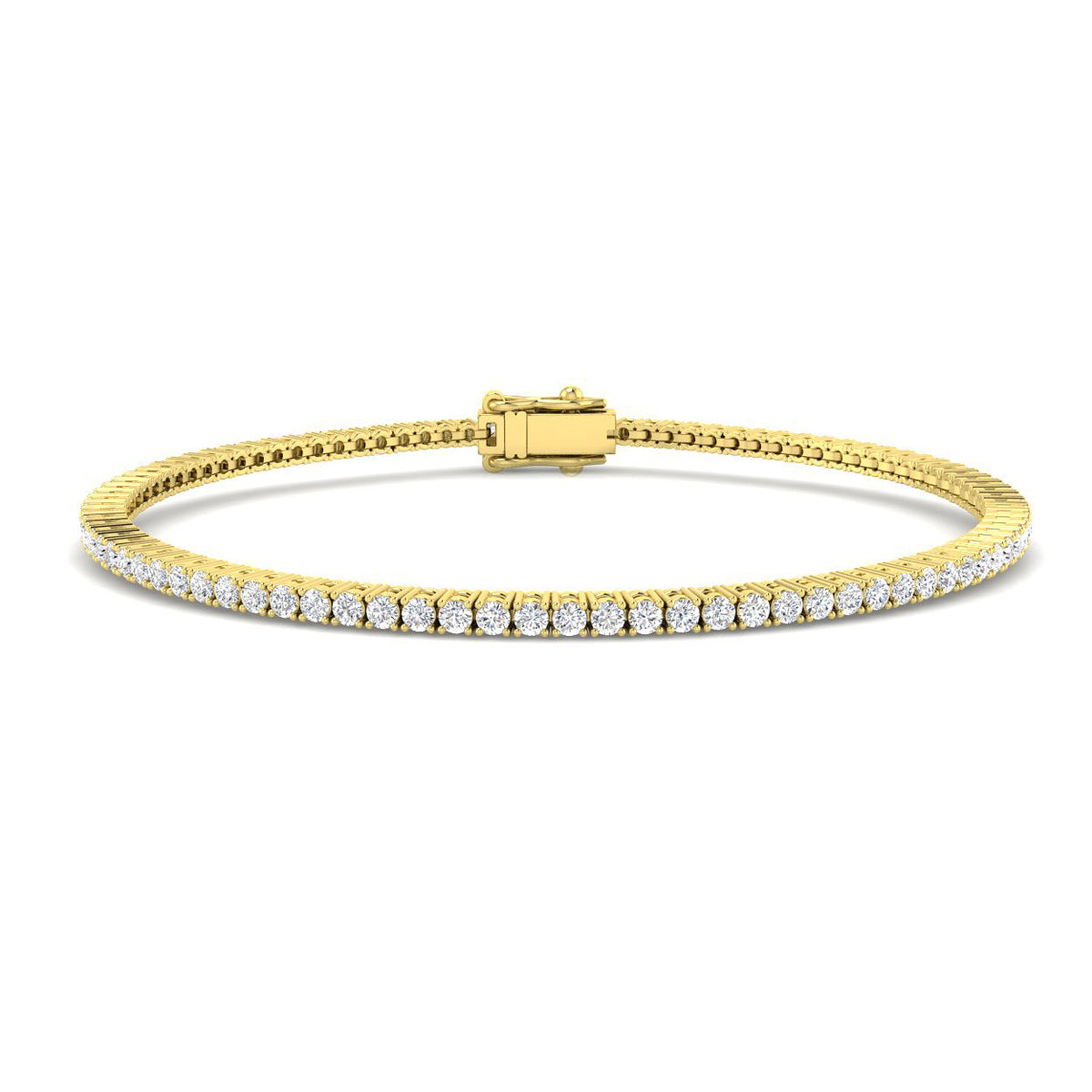 9ct Yellow Gold Round Lab Grown Diamond Bracelet 1