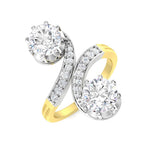 9ct Two Tone Round Lab Grown Diamond Ring 1