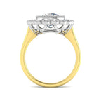 9ct Two Tone Round Cvd Old Cut Ring 2