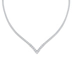 9ct White Gold Round Lab Grown Diamond Necklace 1