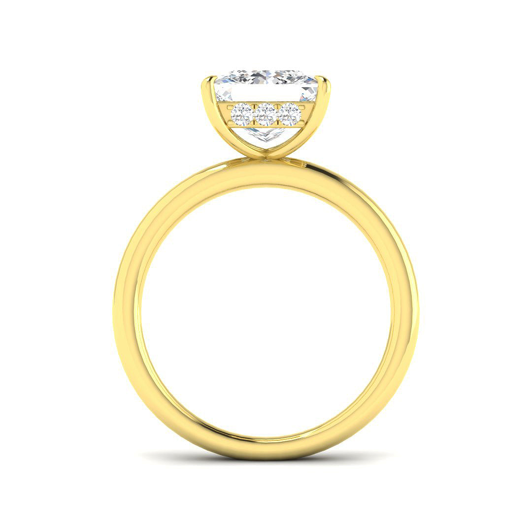 9ct Yellow Gold Princess Lab Grown Diamond Ring 2
