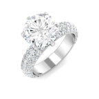 9ct White Gold Round Lab Grown Diamond Ring 1