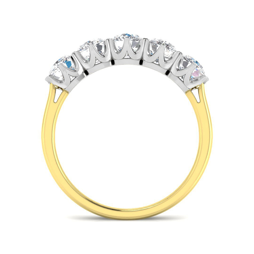 9ct Two Tone Cushion Cvd Old Cut Ring 2