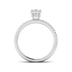 Platinum Oval Lab Grown Diamond Ring 2