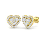 9ct Yellow Gold Round Lab Grown Diamond Earrings 1