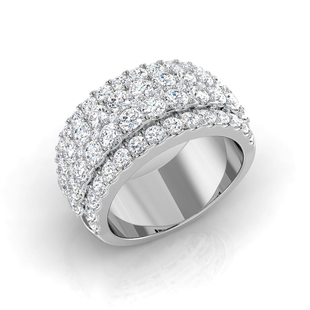 9ct White Gold Round Lab Grown Diamond Ring 1