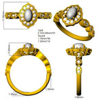 9ct Yellow Gold Oval Opal and Diamond Ring 3