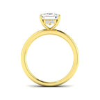 9ct Yellow Gold Emerald Cut Lab Grown Diamond Ring 2