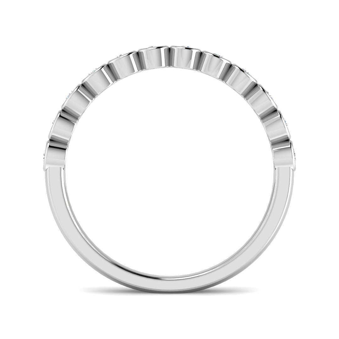 9ct White Gold Round Lab Grown Diamond Ring 2