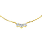 9ct Yellow Gold Round Lab Grown Diamond Necklace 1