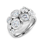 9ct White Gold Round Lab Grown Diamond Ring 1