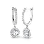 9ct White Gold Round Lab Grown Diamond Earrings 1