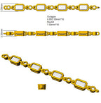 9ct Yellow Gold Emerald Cut Lab Grown Diamond Bracelet 2