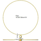 9ct White Gold Pear Lab Grown Diamond Necklace 2