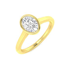 9ct Yellow Gold Oval Lab Grown Diamond Ring 1