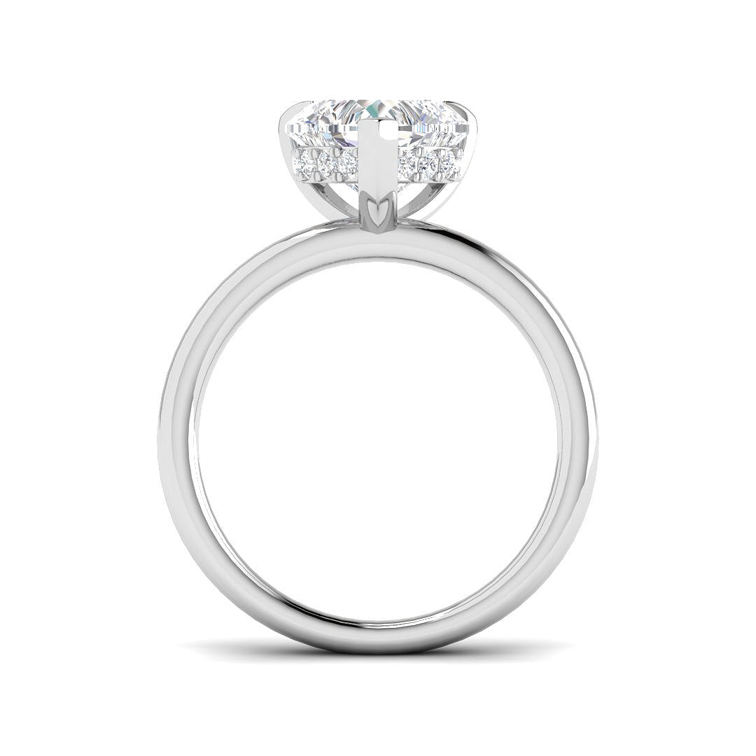 9ct White Gold Heart Lab Grown Diamond Ring 2
