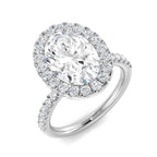 Platinum Oval Lab Grown Diamond Ring 1