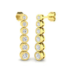 9ct Yellow Gold Round Lab Grown Diamond Earrings 1