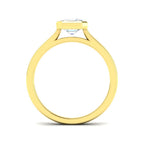 9ct Yellow Gold Asscher Cut Lab Grown Diamond Ring 2