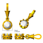 9ct Yellow Gold Round Lab Grown Diamond Pendant 2