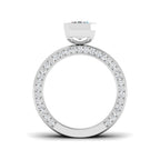 9ct White Gold Emerald Cut Lab Grown Diamond Ring 2