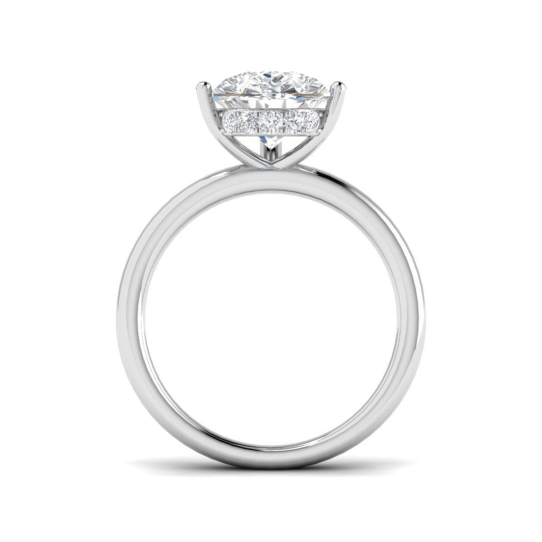 Platinum Pear Lab Grown Diamond Ring 2
