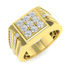 9ct Yellow Gold Round Lab Grown Diamond Ring 1