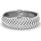 9ct White Gold Round Lab Grown Diamond Bracelet 1