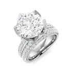 9ct White Gold Round Lab Grown Diamond Ring 1