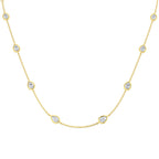9ct Yellow Gold Pear Lab Grown Diamond Necklace 1