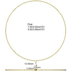 9ct White Gold Pear Lab Grown Diamond Necklace 2