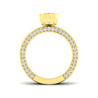 9ct Yellow Gold Emerald Cut Lab Grown Diamond Ring 2