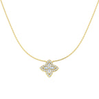 9ct Yellow Gold Marquise Lab Grown Diamond Necklace 1