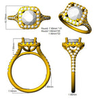 Platinum Round Lab Grown Diamond Ring 2
