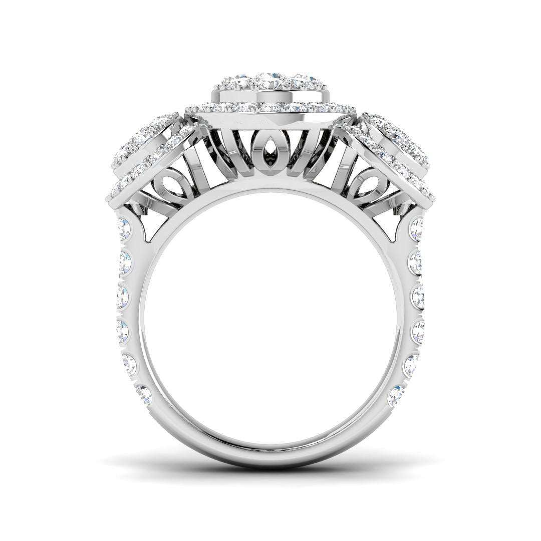 9ct White Gold Round Lab Grown Diamond Ring 2