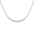 9ct Yellow Gold Round Lab Grown Diamond Necklace 1