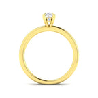 18ct Yellow Gold Oval Diamond Ring 2