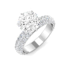 9ct White Gold Round Lab Grown Diamond Ring 1