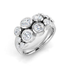 9ct White Gold Round Lab Grown Diamond Ring 1