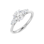 9ct White Gold Pear Lab Grown Diamond Ring 1