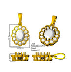9ct Yellow Gold Oval Lab Grown Diamond Pendant 2