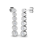 9ct White Gold Round Lab Grown Diamond Earrings 1