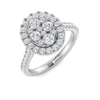 9ct White Gold Round Lab Grown Diamond Ring 1