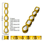 9ct Yellow Gold Emerald Cut and Marquise and Oval and Pear Lab Grown Diamond Earrings 2