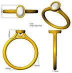 9ct Yellow Gold Oval Lab Grown Diamond Ring 3